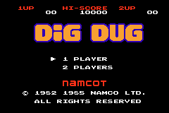 Famicom Mini 16 - Dig Dug Title Screen